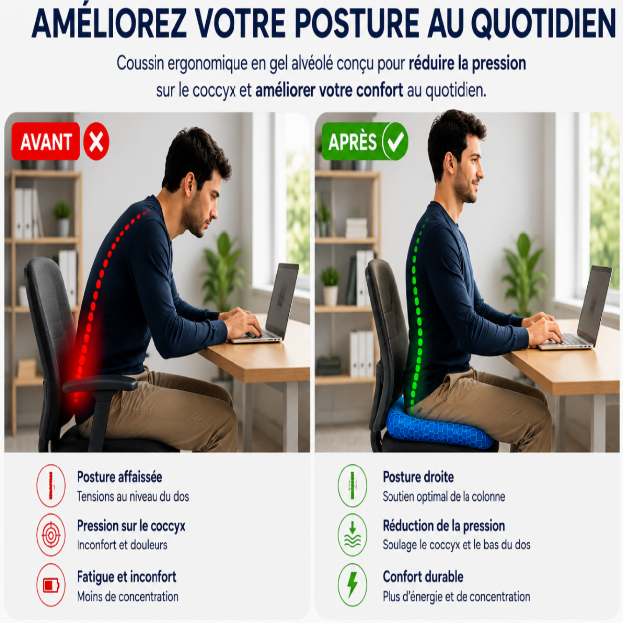 ARYN Coussin-en Gel